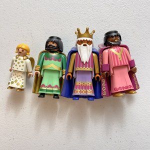 Playmobil Christmas Nativity Lot Of (4) Figures - 3 Wiseman & 1 Angel